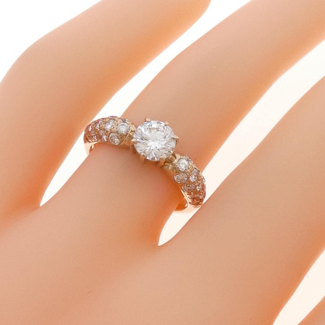 K18PG ダイヤモンド リング 0.585CT D VS1 EXT