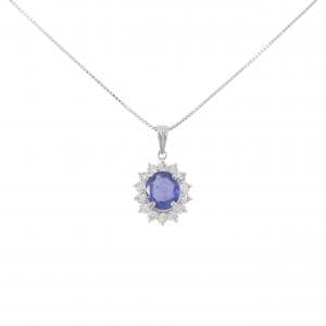 PT900/PT850 非加熱 サファイヤ ネックレス 2.11CT