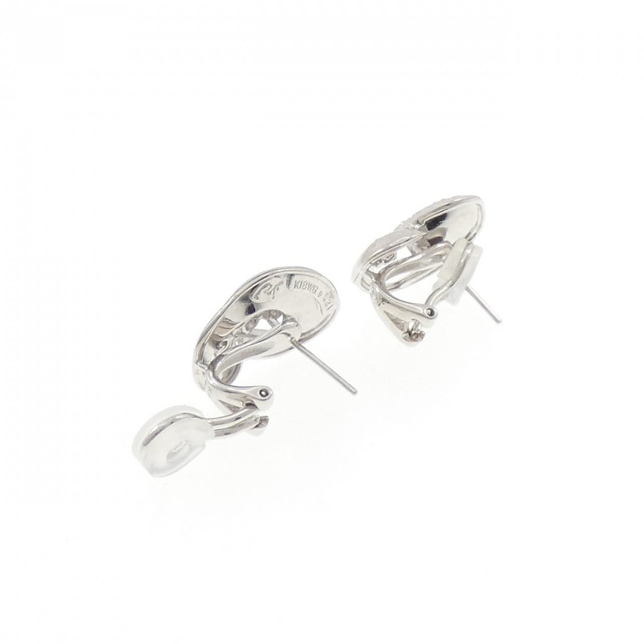K18WG ダイヤモンド ピアス 0.42CT