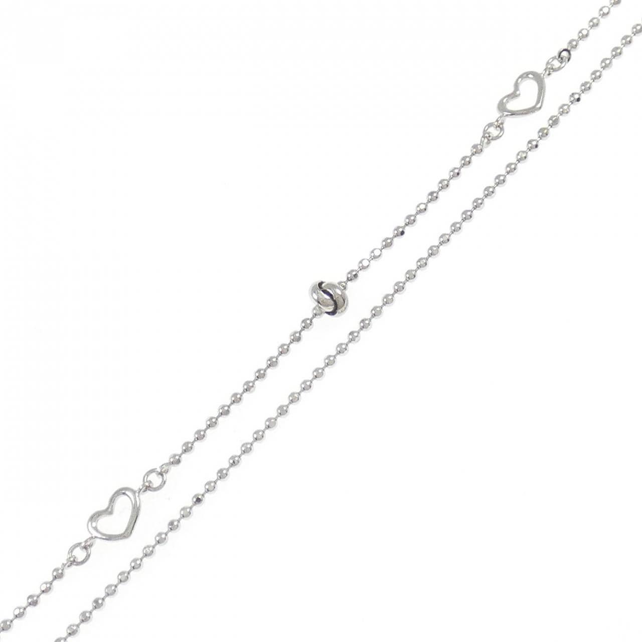 K18WG ハート ブレスレット