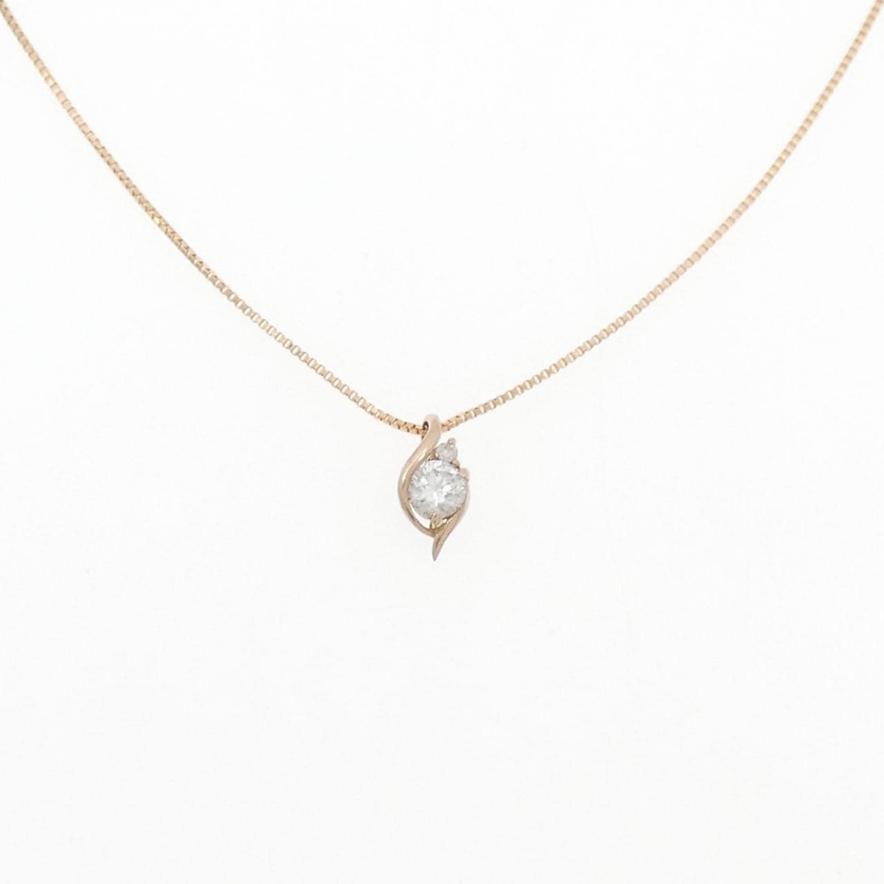 K18PG ダイヤモンド ネックレス 0.1CT