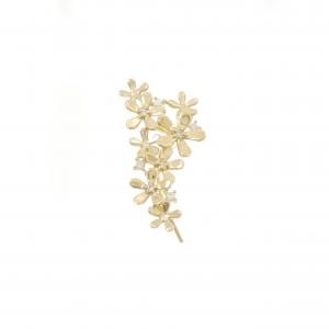 アーカー フラワー ダイヤモンド ピアス 0.11CT 片耳
