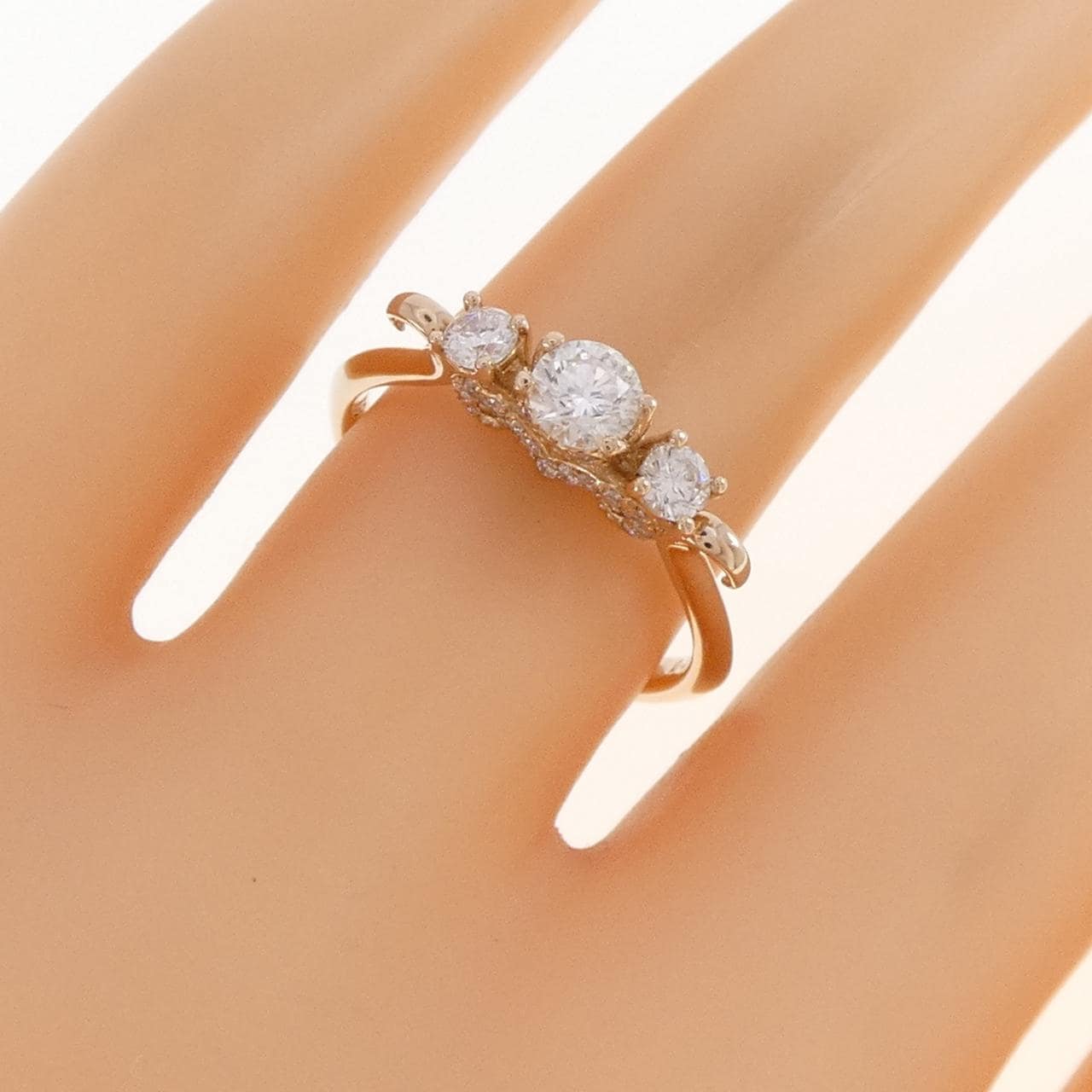 K18PG ダイヤモンド リング 0.25CT