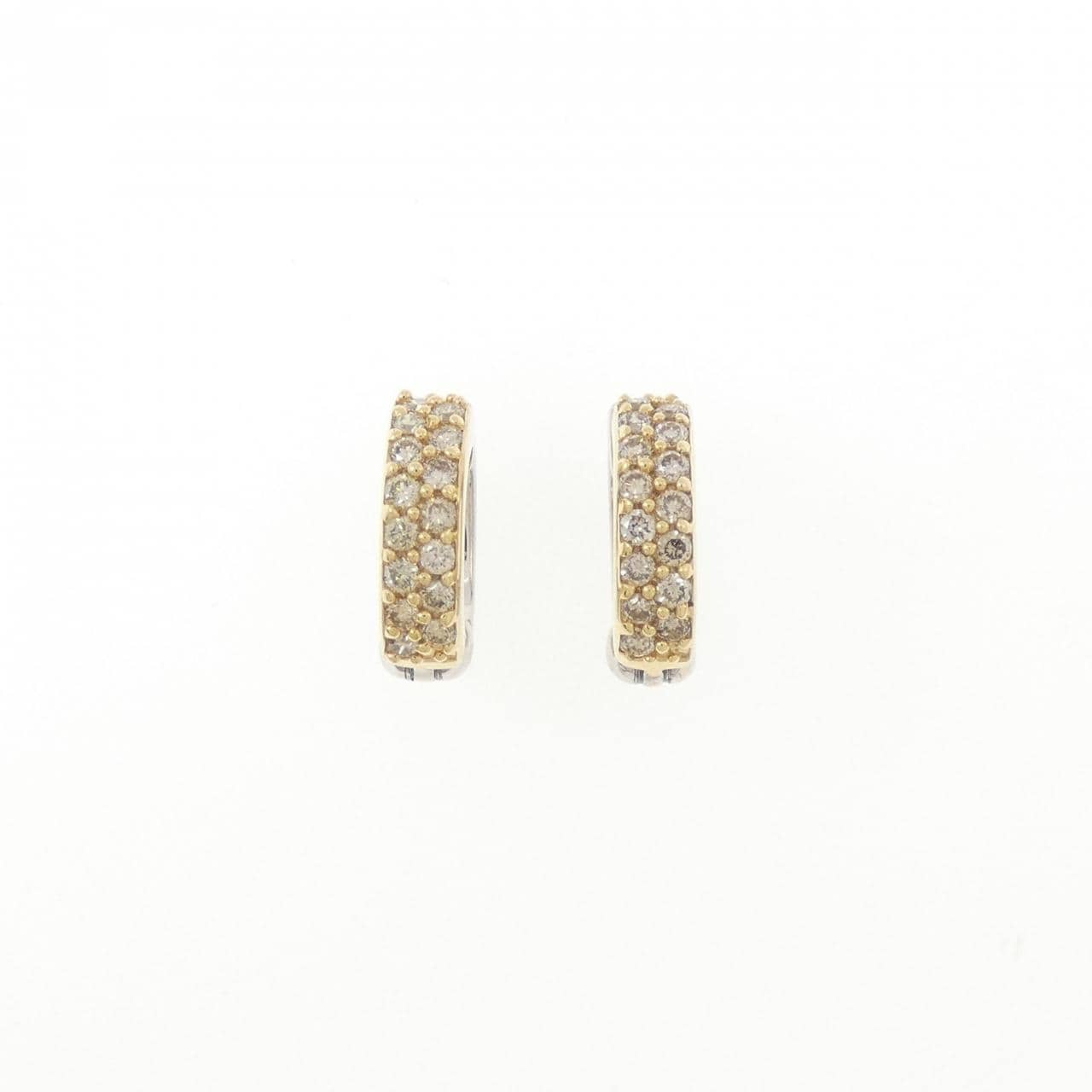 K18YG/K18WG ダイヤモンド イヤリング 0.52CT