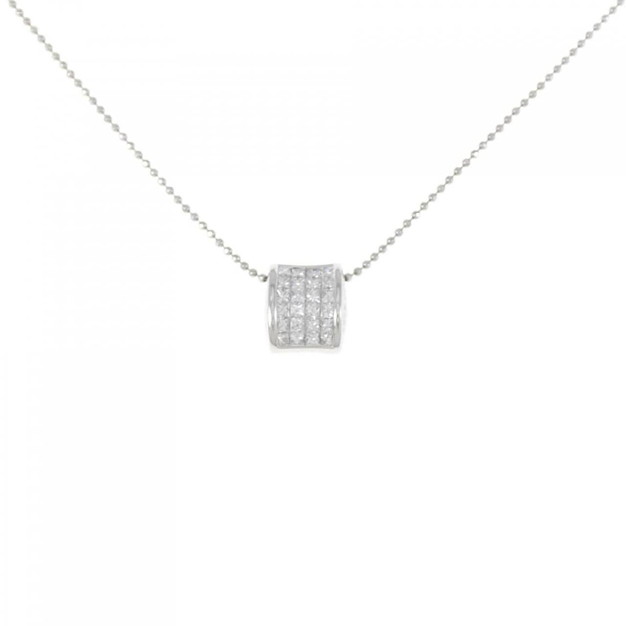 K18WG/PT sapphire necklace 0.50CT