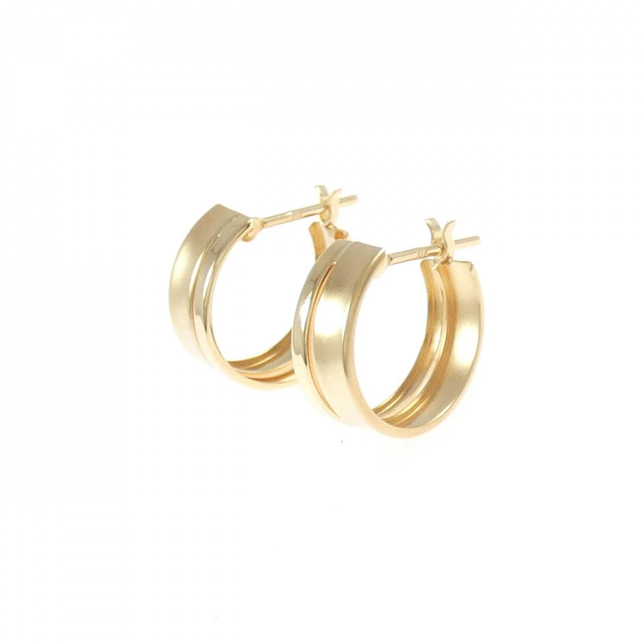 K18YG フープ ピアス