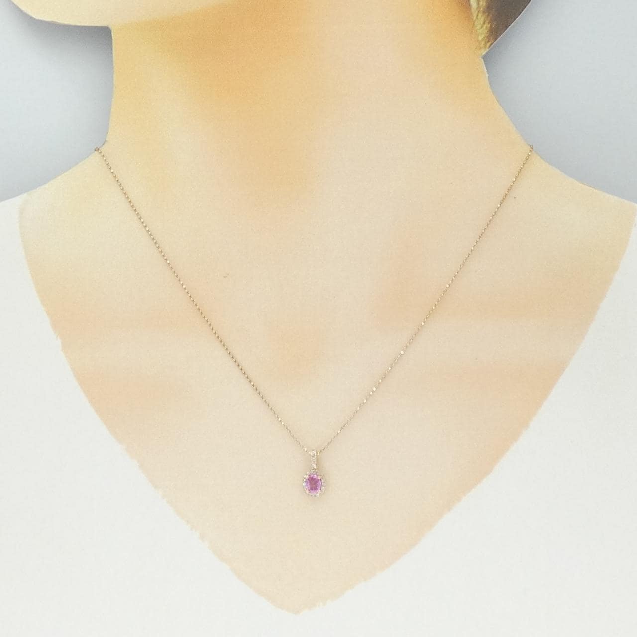 K10PG サファイヤ ネックレス 0.42CT