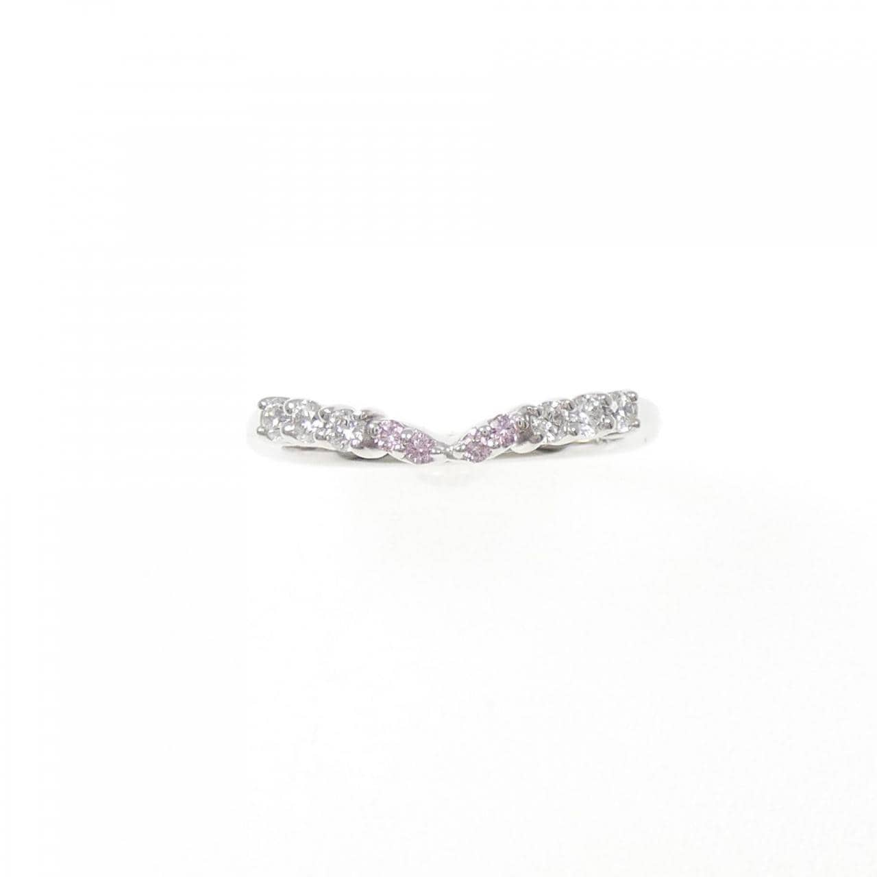 K18WG ピンクダイヤモンド リング 0.04CT