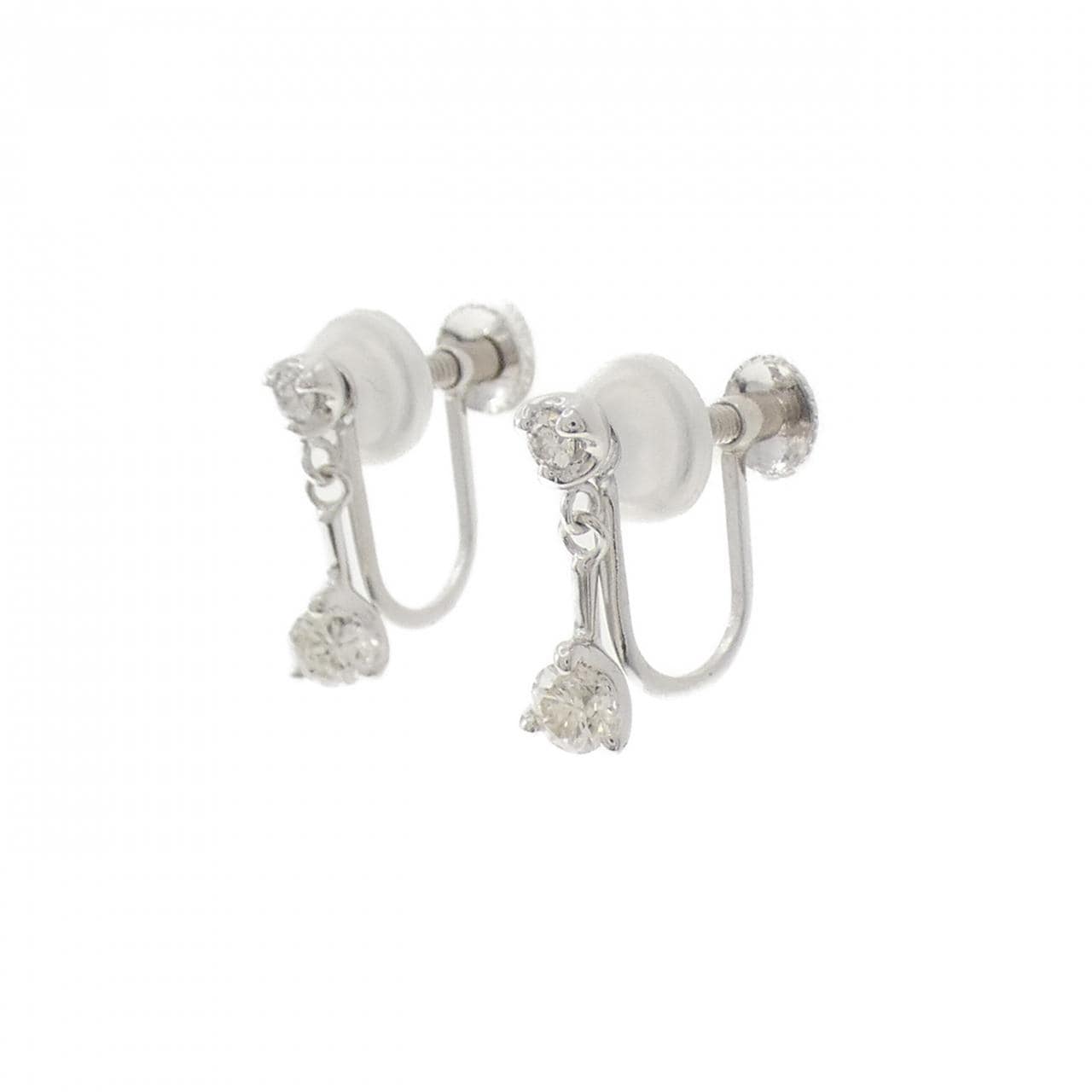 K14WG ダイヤモンド イヤリング 0.310CT