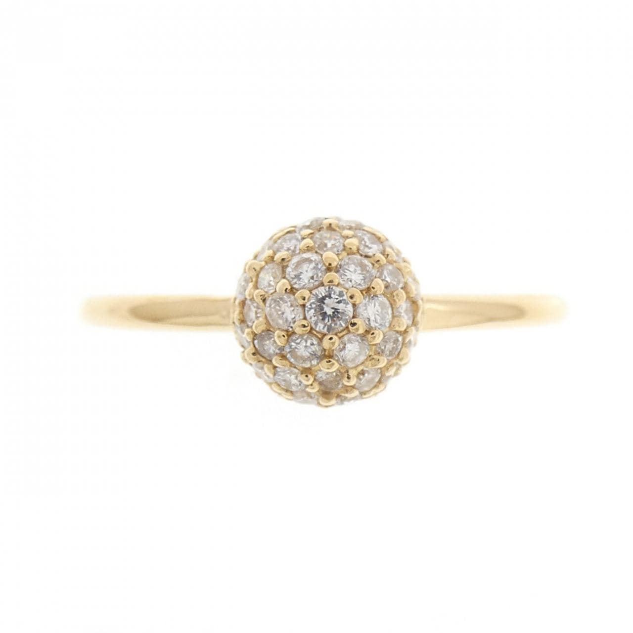 【リメイク】K18YG パヴェ ダイヤモンド リング 0.30CT