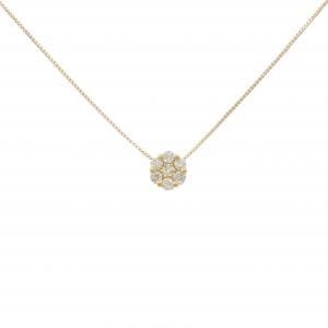 K18YG フラワー ダイヤモンド ネックレス 0.20CT