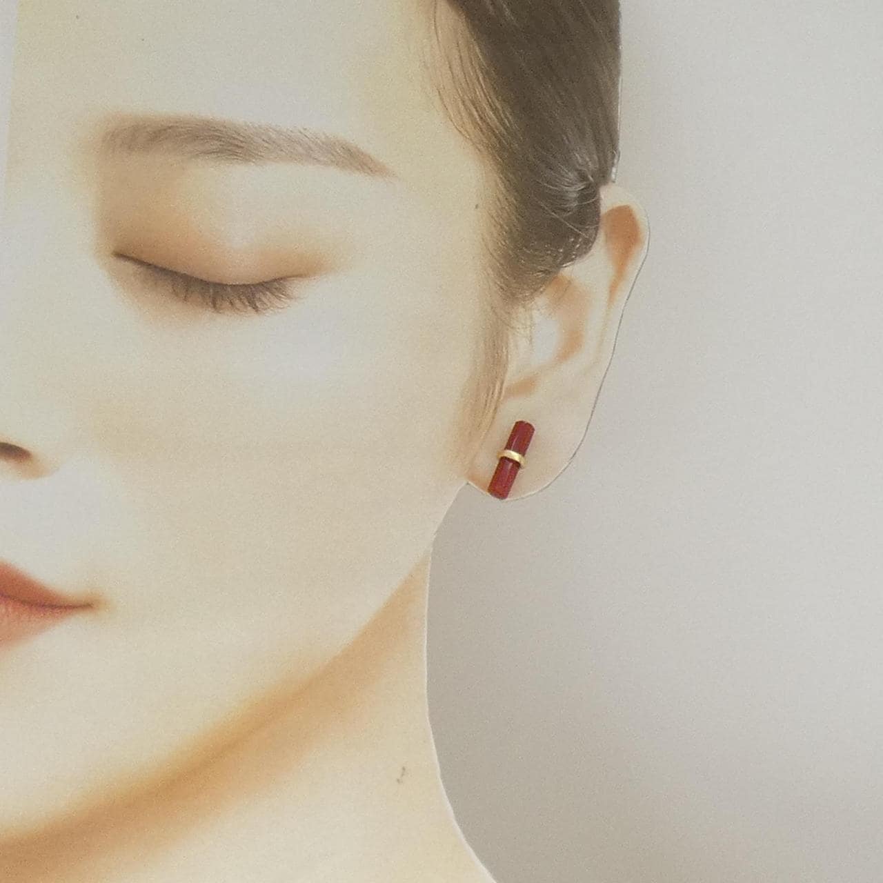 K18YG メノウ ピアス