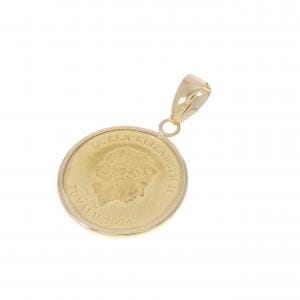 K18YG(枠) コイン ペンダント