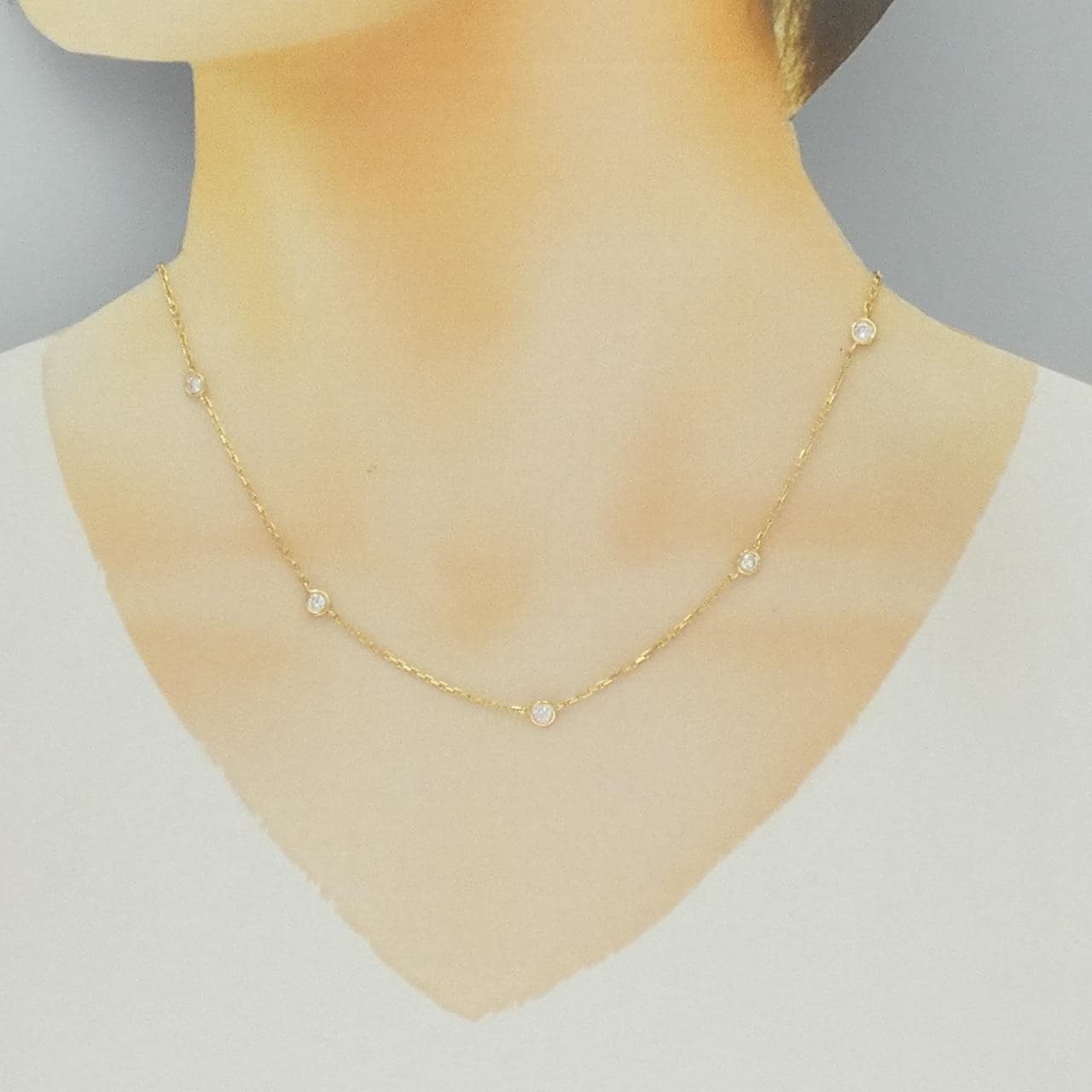 K18YG ダイヤモンド ネックレス