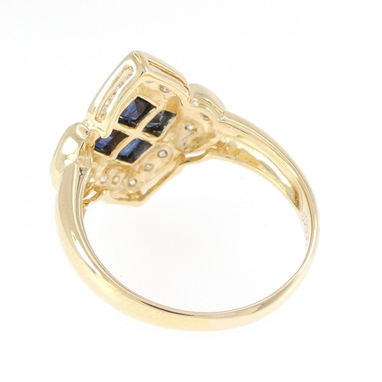 K18YG サファイヤ リング 0.90CT