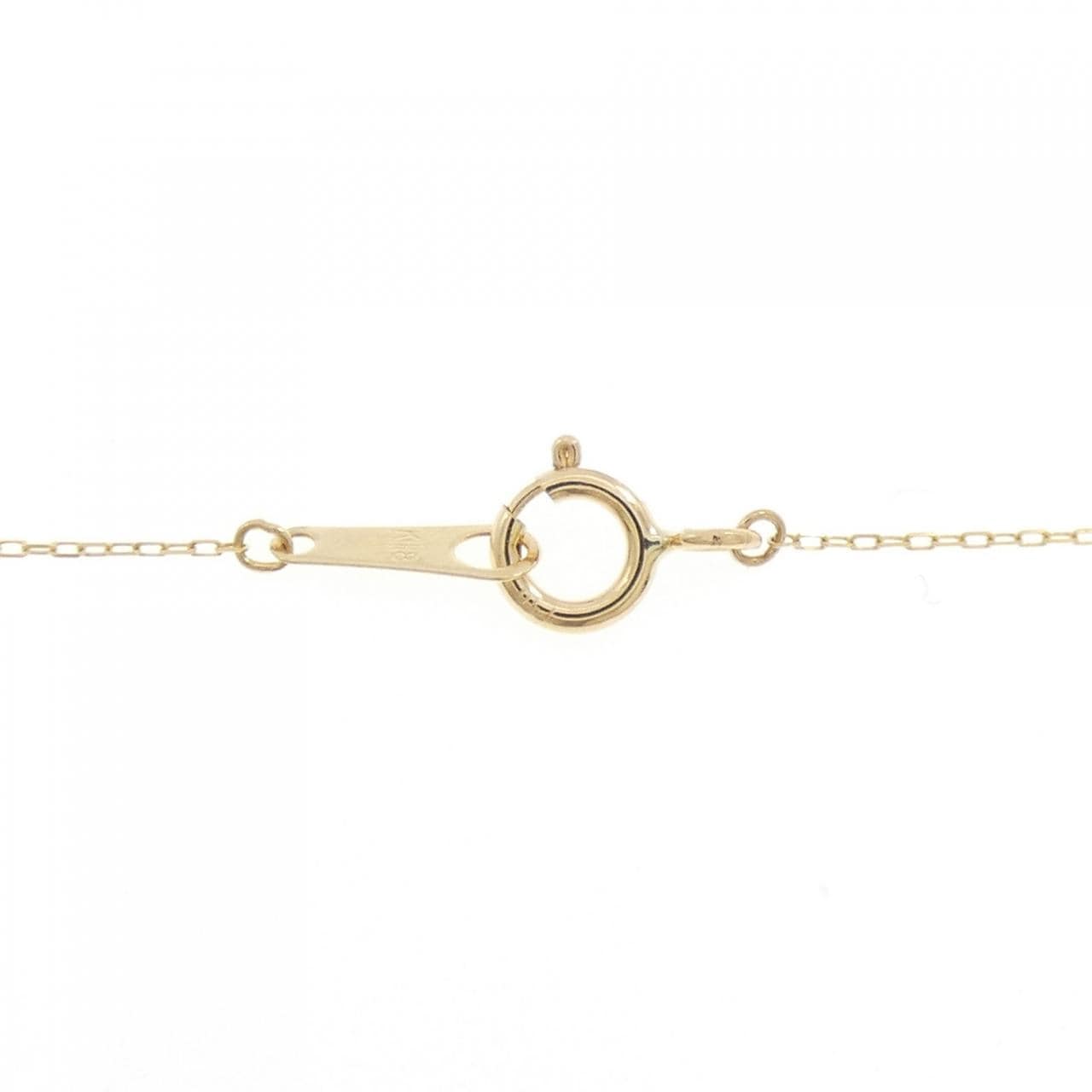 K18YG フラワー ダイヤモンド ネックレス 0.10CT