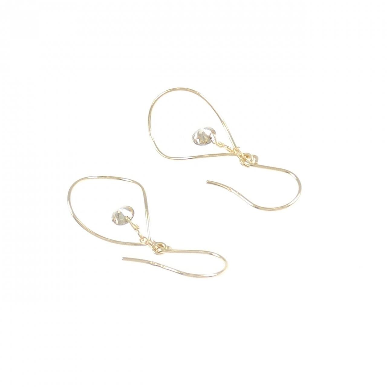 K18YG ダイヤモンド ピアス 0.2CT