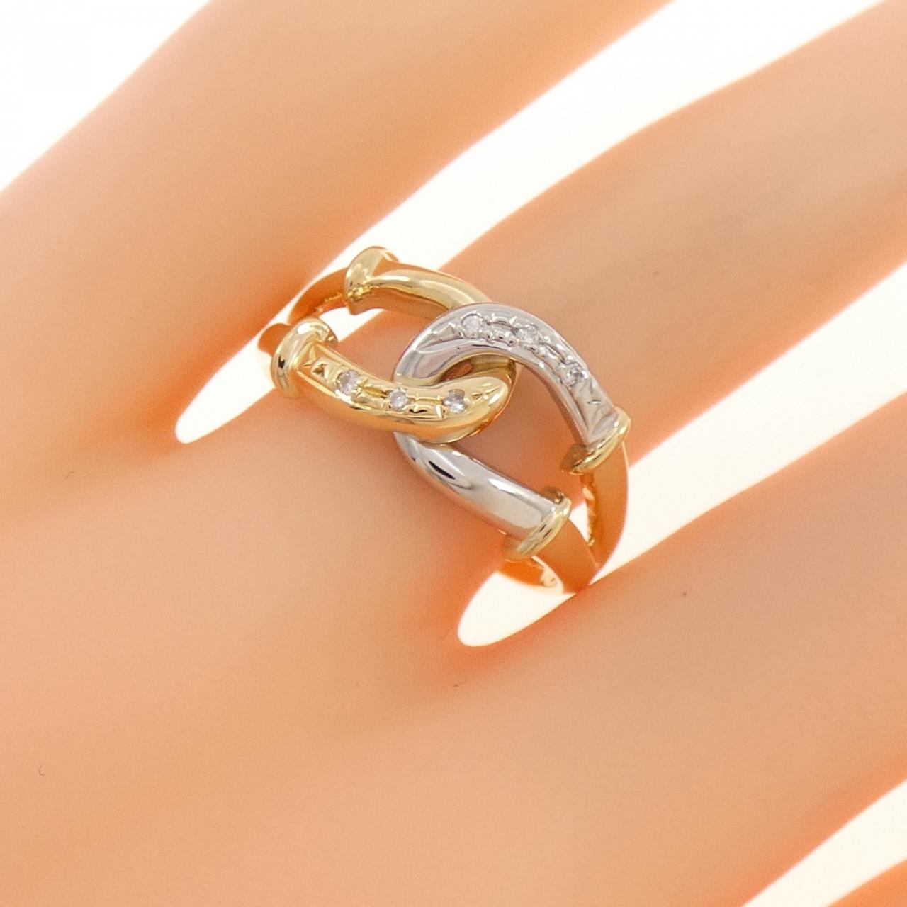 K18YG/PT900 Diamond Ring 0.03CT