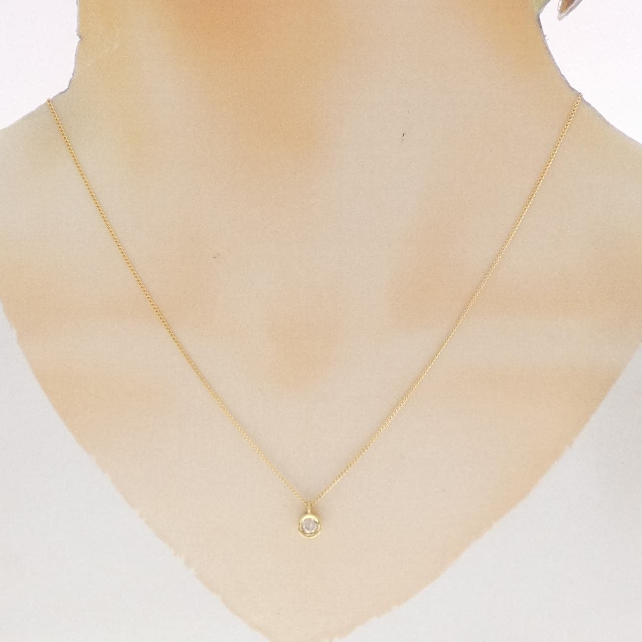 K18YG ダイヤモンド ネックレス 0.18CT