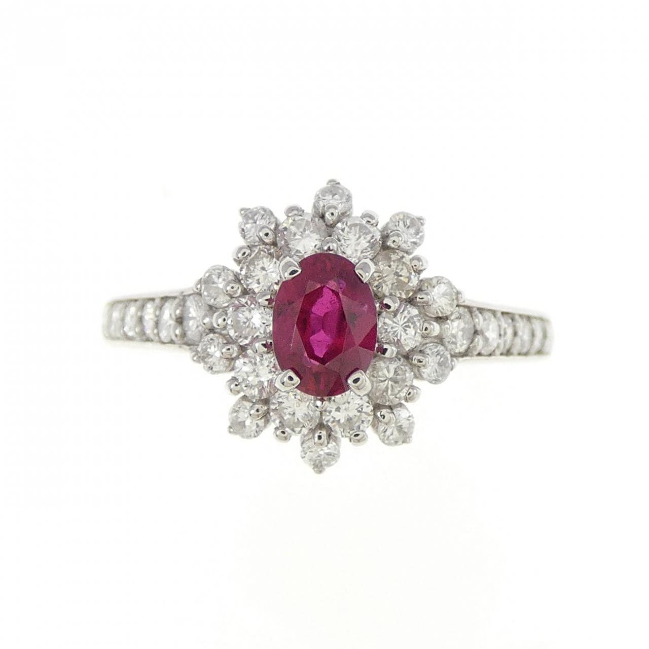 PT950 ルビー リング 0.50CT
