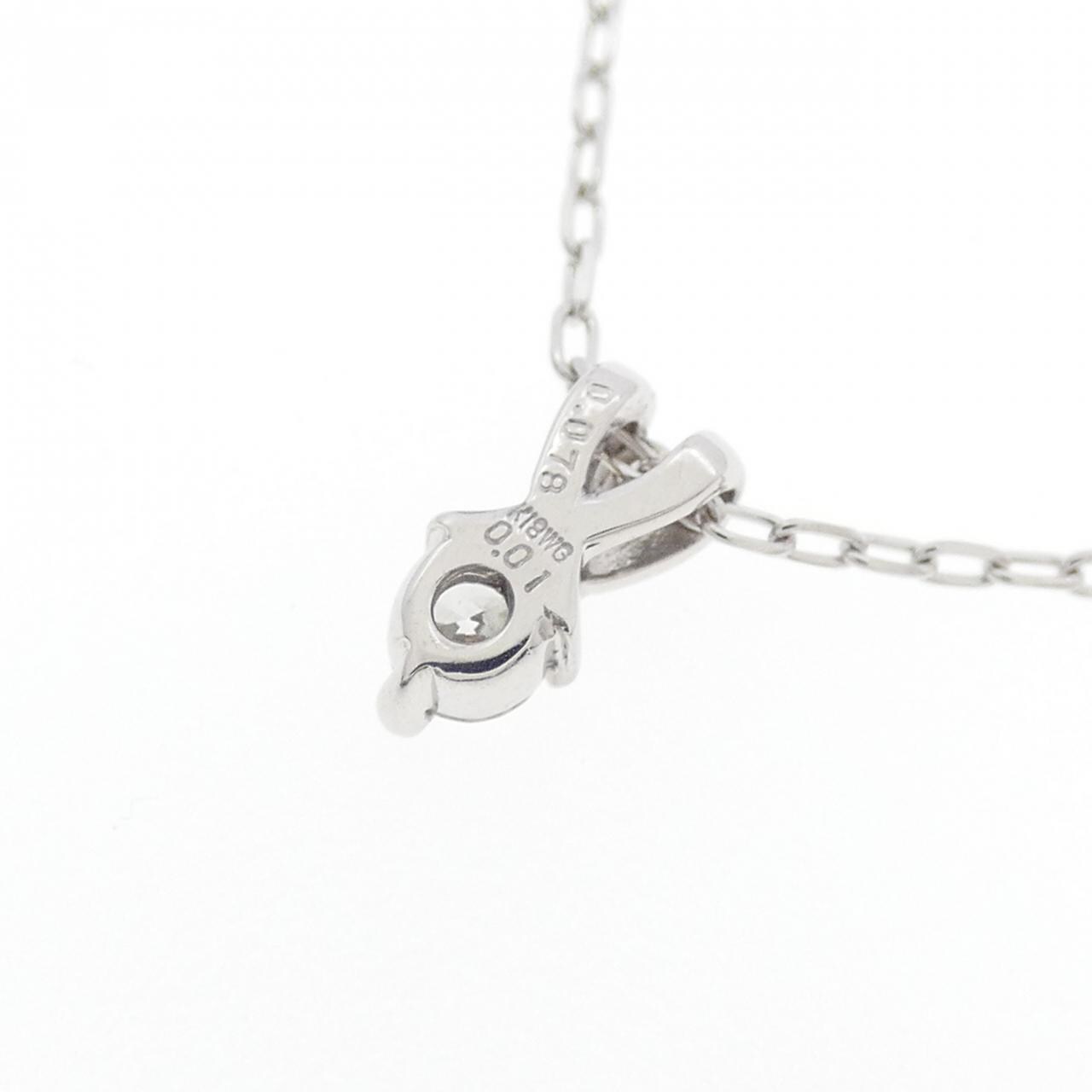 K18WG ダイヤモンド ネックレス 0.078CT