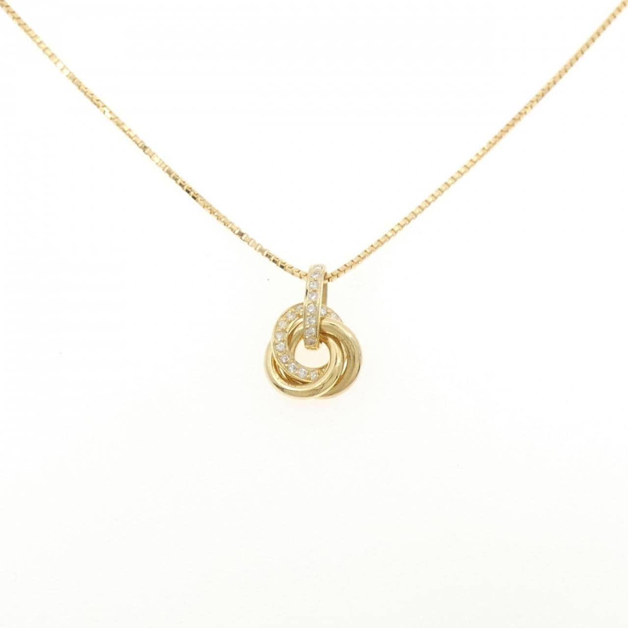 K18YG ダイヤモンド ネックレス 0.17CT