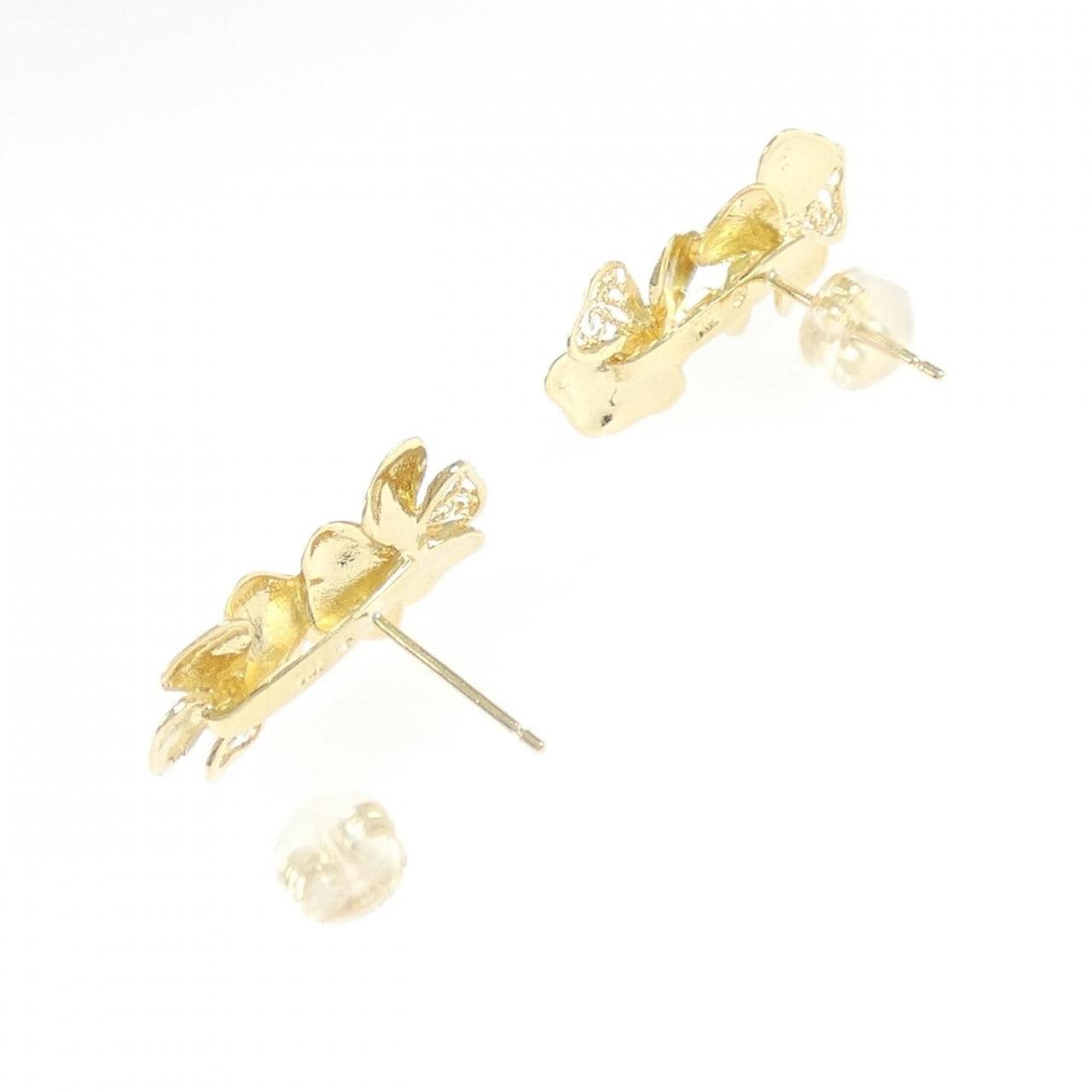 K18YG フラワー ピアス