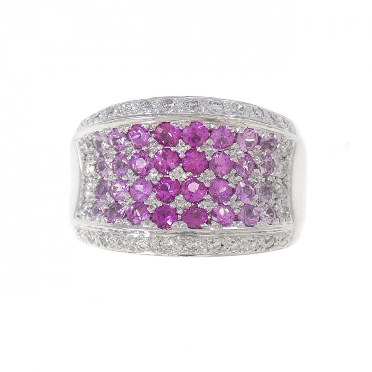 K18WG サファイヤ リング 1.00CT