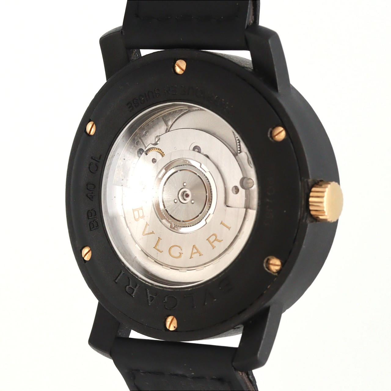 【ノーメンテナンス還元価格】ブルガリ ブルガリブルガリカーボンゴールド BB40CL/BBP40C11CGLD カーボン 自動巻