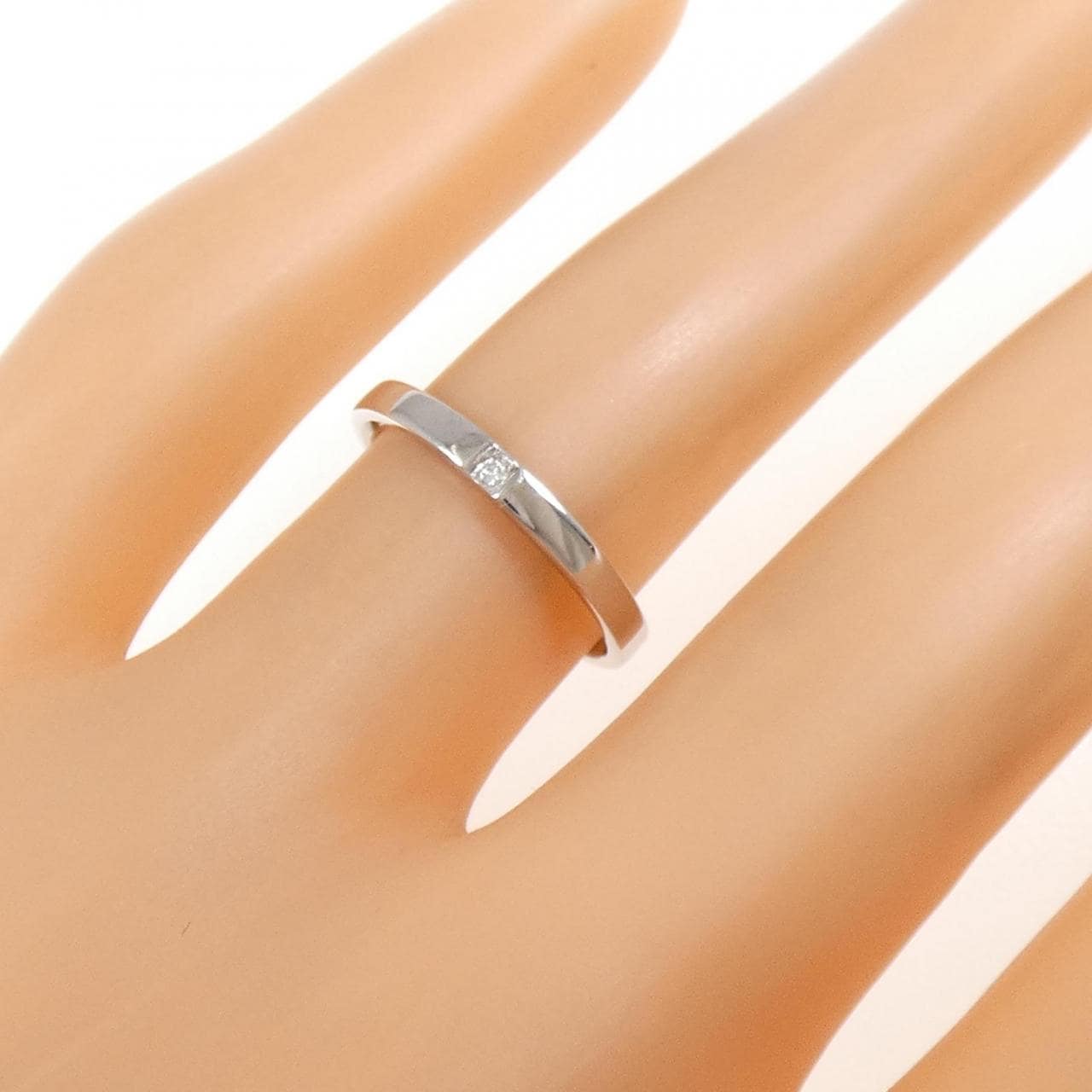 K14WG ダイヤモンド リング 0.01CT