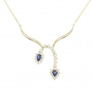 K18YG/750YG サファイヤ ネックレス 1.36CT
