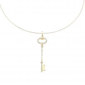 K18YG キー ダイヤモンド ネックレス 0.37CT