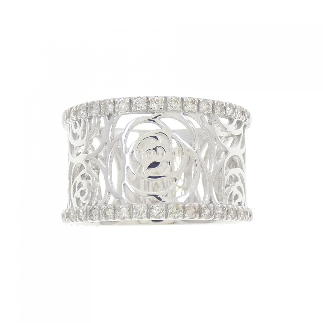 K10WG ローズ ダイヤモンド リング 0.45CT