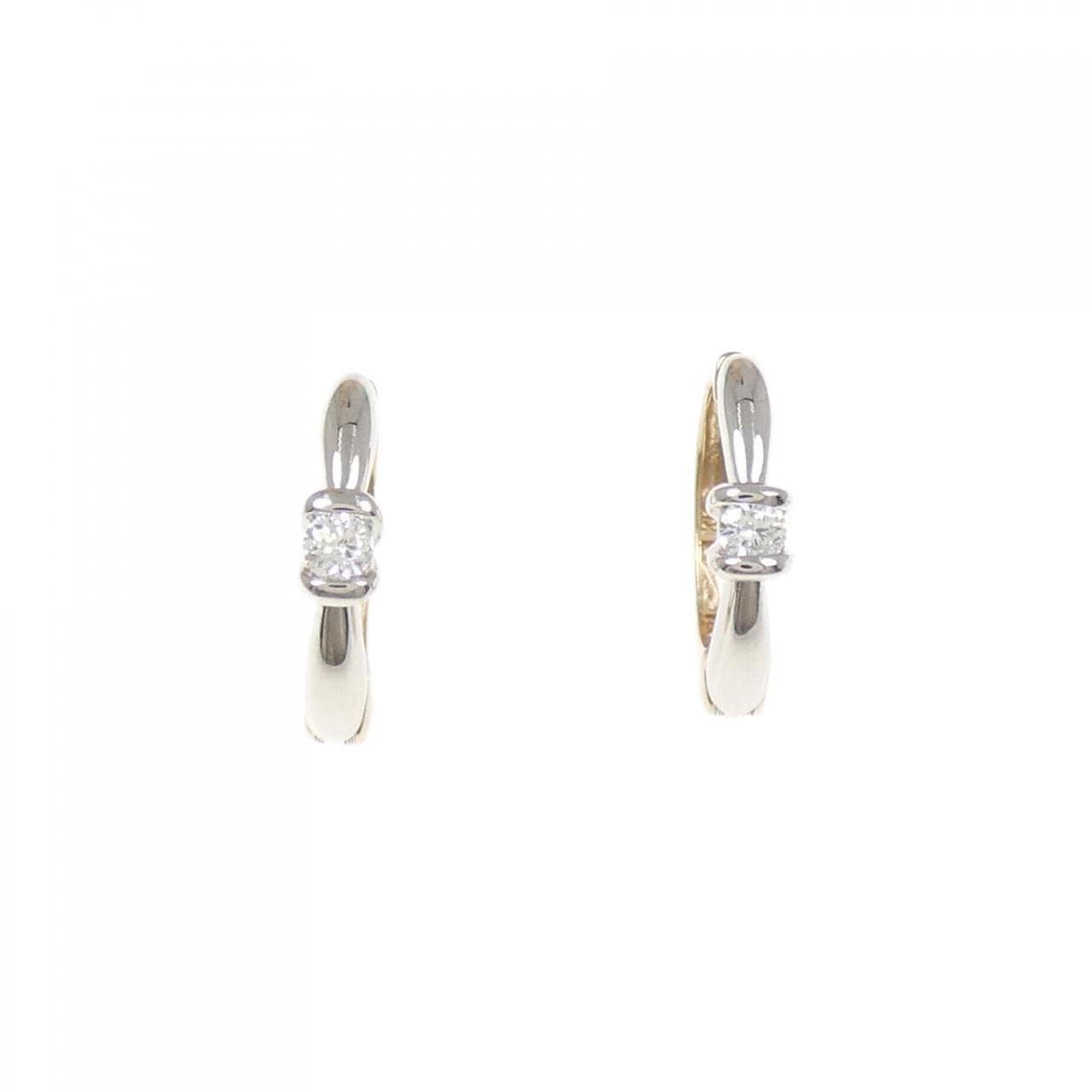 PT900/K18PG ダイヤモンド イヤリング 0.04CT
