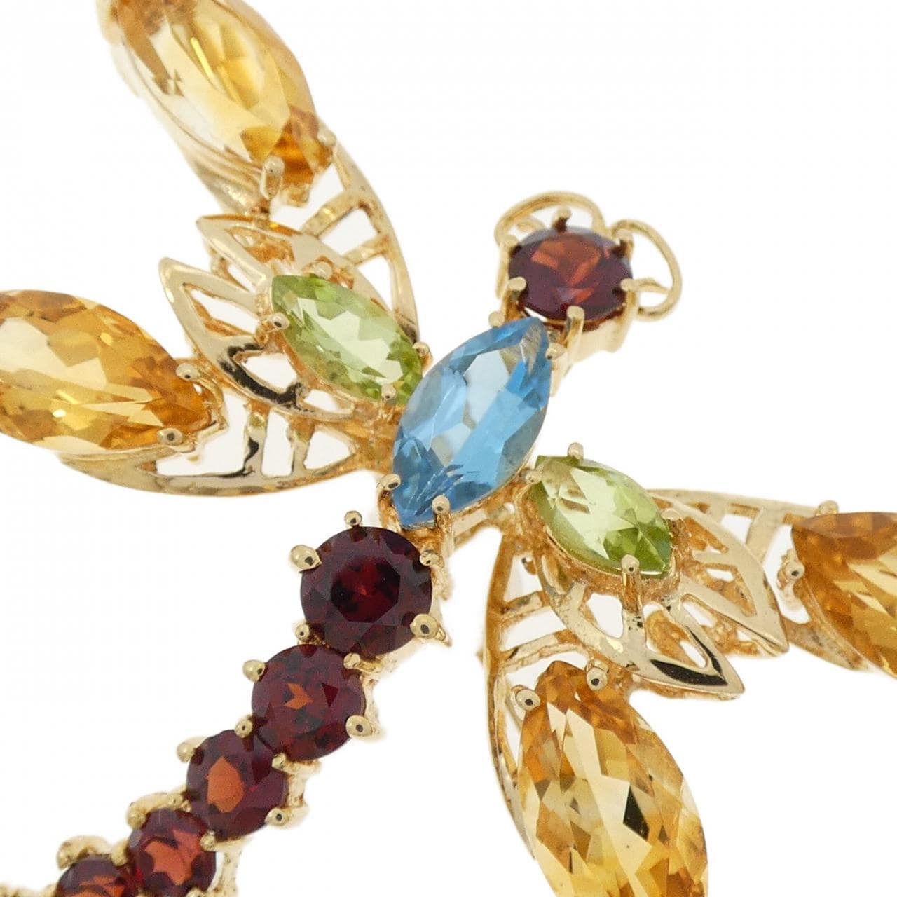 ポンテヴェキオ トンボ カラーストーン ブローチ