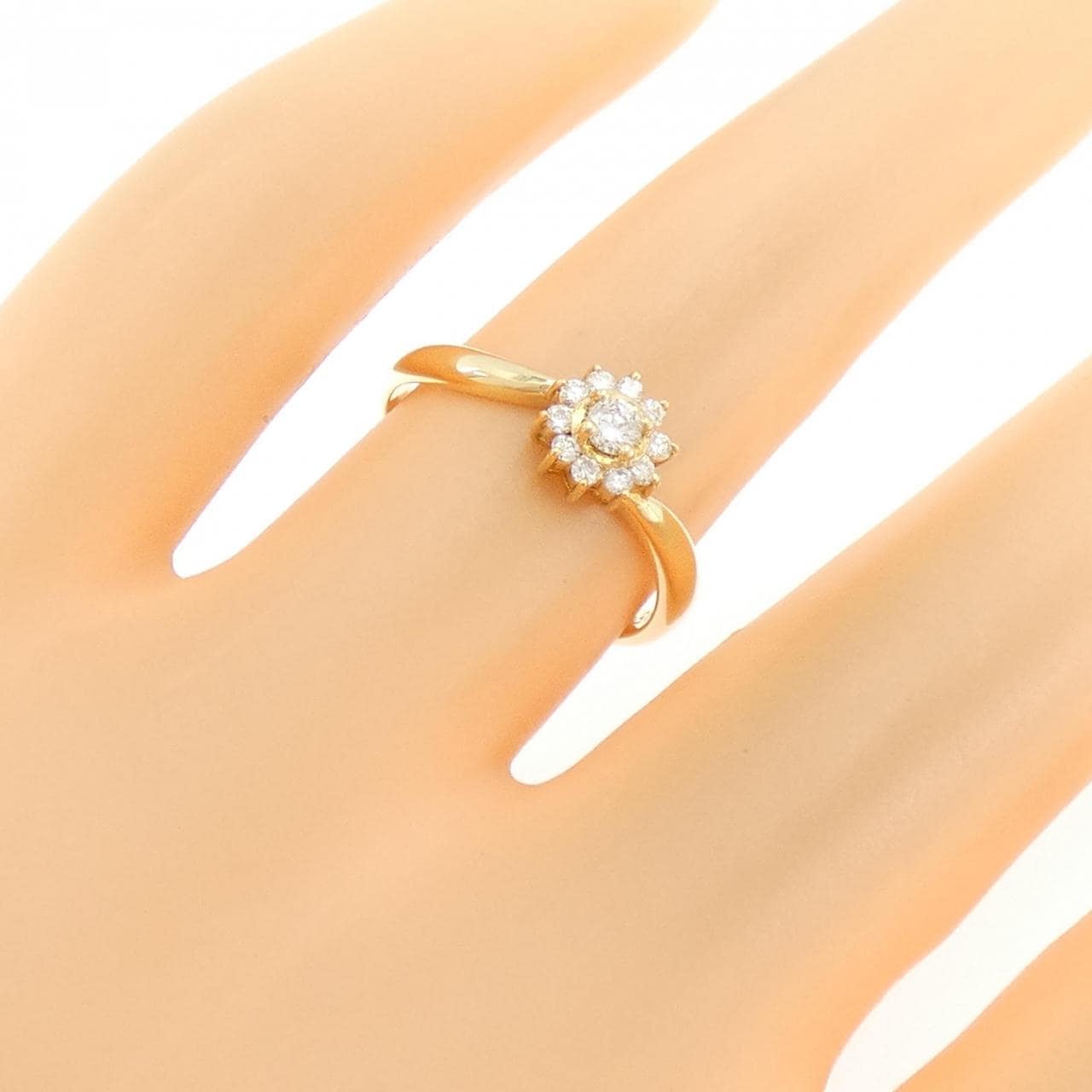 K18YG ダイヤモンド リング 0.15CT