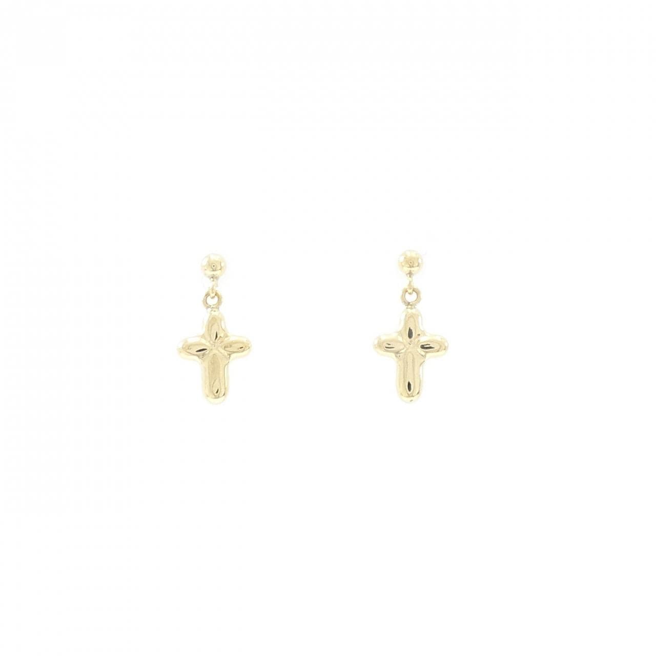 K18YG クロス ピアス