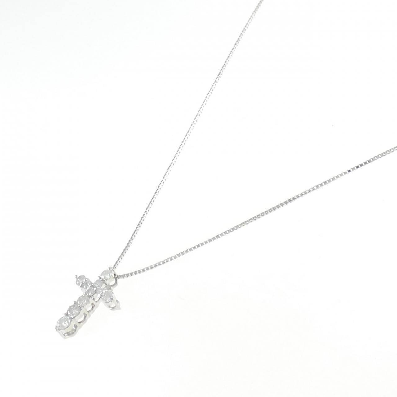 PT900/PT850 クロス ダイヤモンド ネックレス 0.50CT