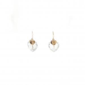 【新品】K10YG ハート キュービック ピアス