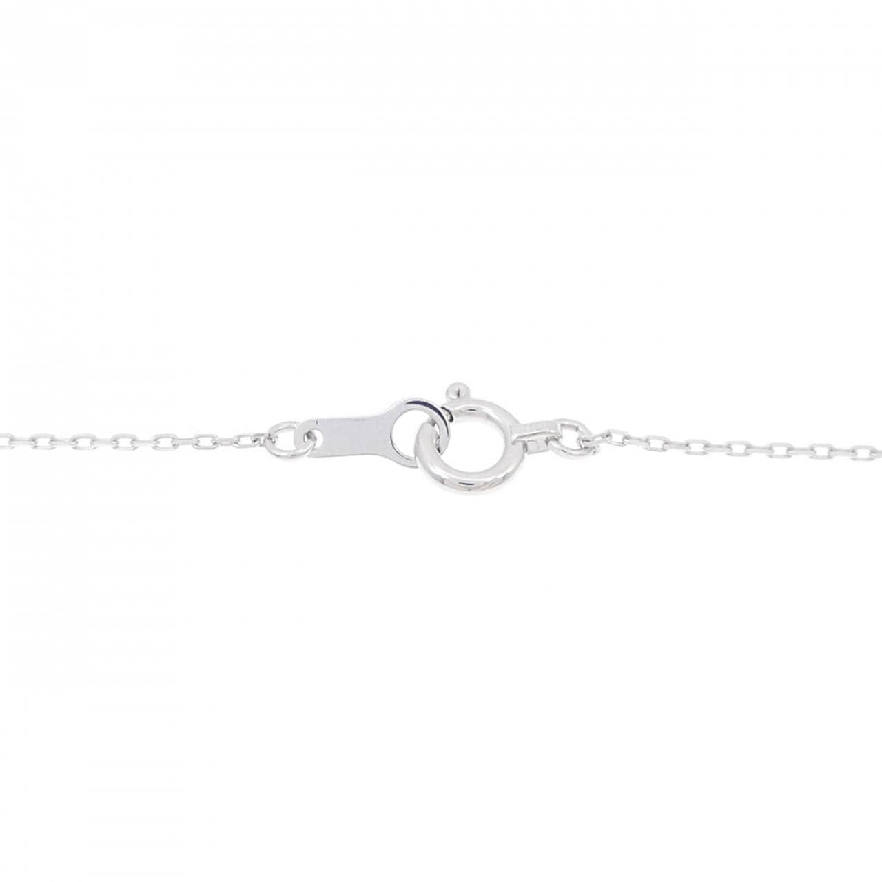 K18WG ソリティア ダイヤモンド ネックレス 0.10CT