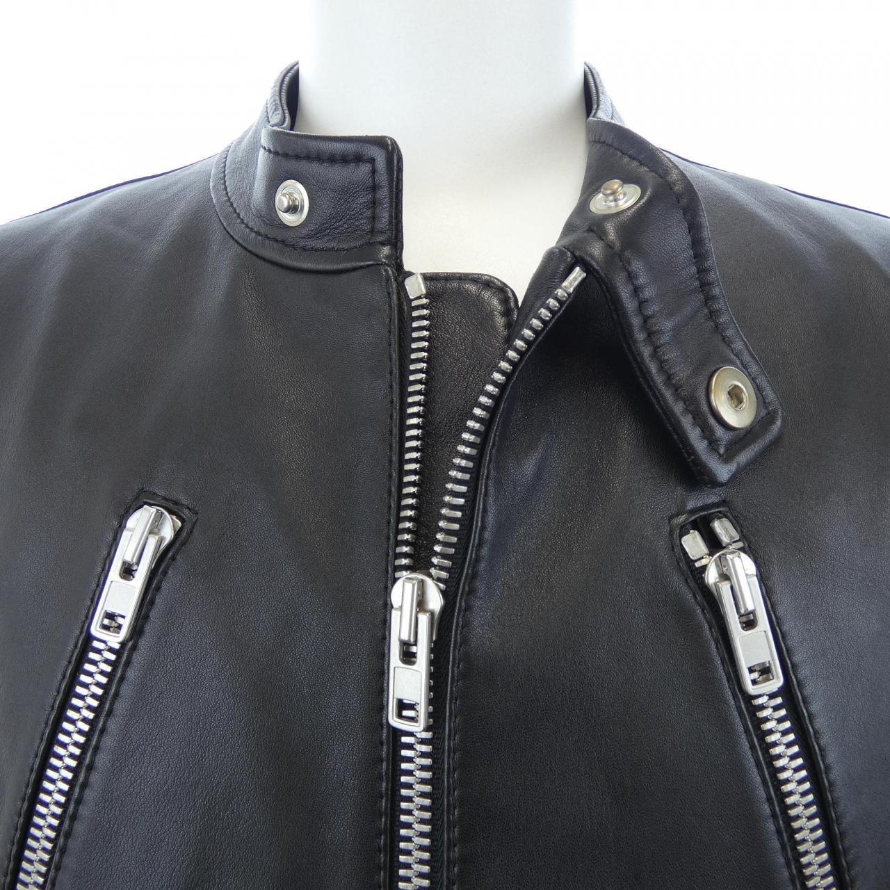 メゾンマルジェラ Maison Margiela 八の字 S50AM0489 レザーライダースジャケット