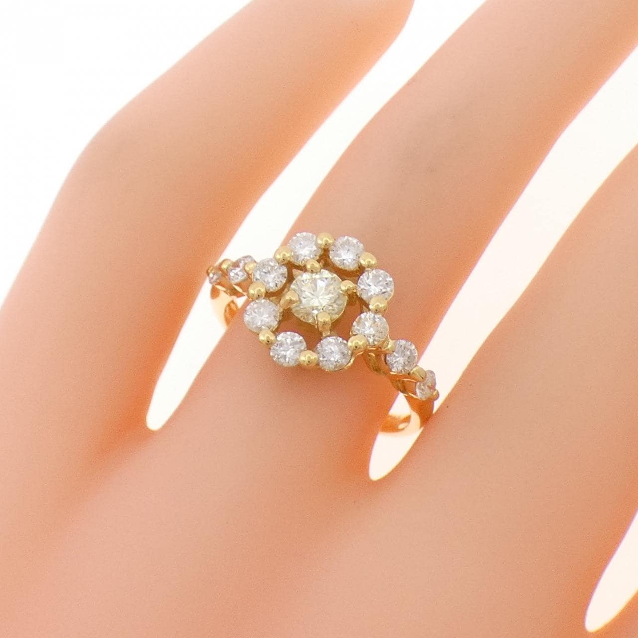 K18YG ダイヤモンド リング 0.28CT