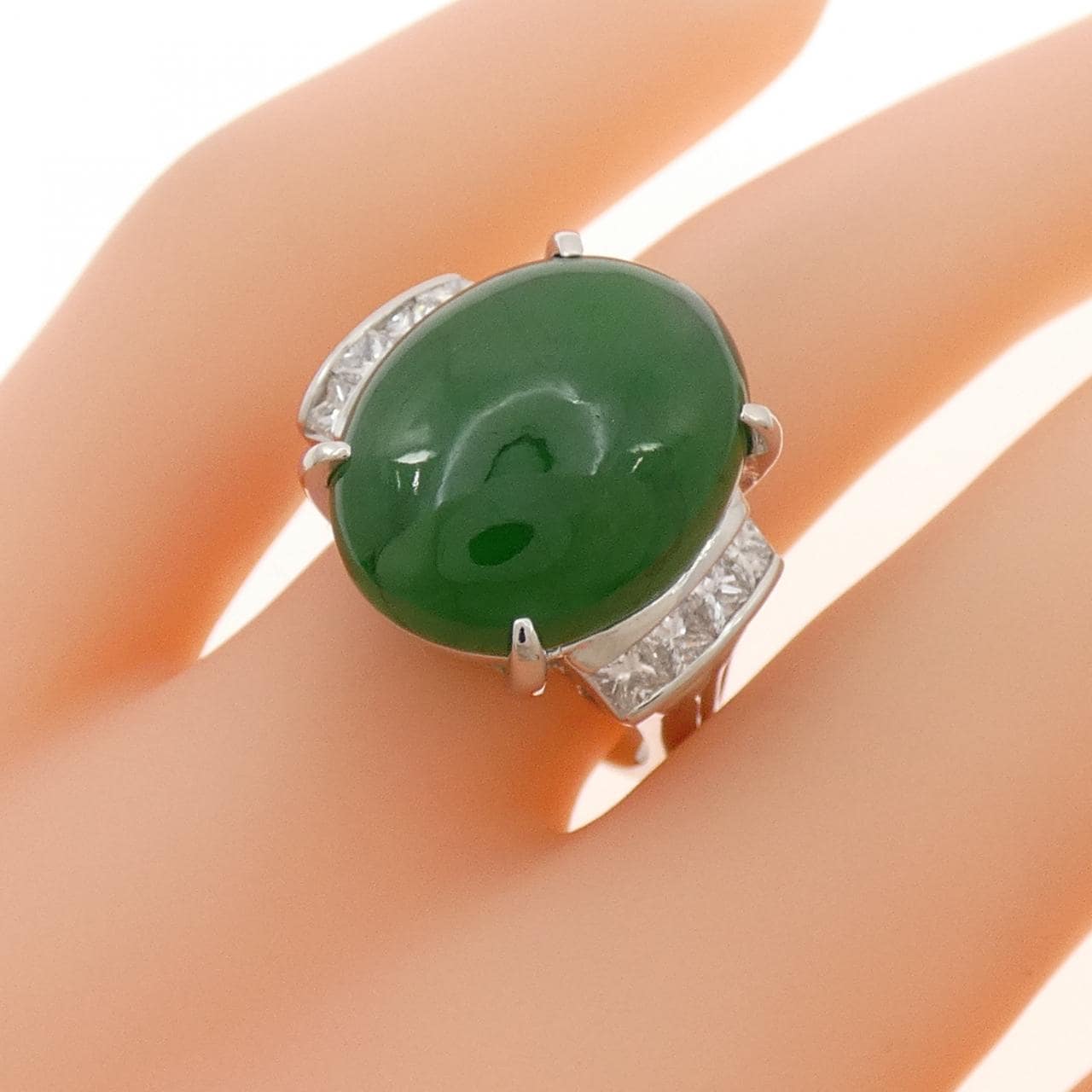 PT900 ヒスイ リング 12.65CT