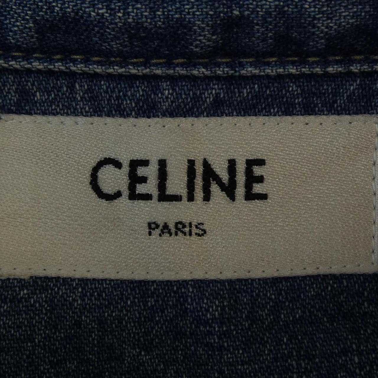セリーヌ CELINE ユニオンオーシャンウォッシュデニム クロップドシャツ トリオンフ 2T187459N シャツ