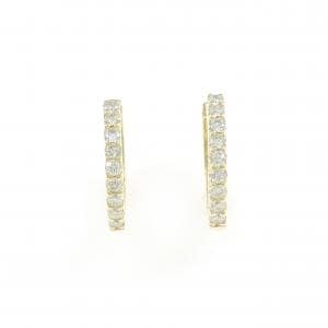 K18YG ダイヤモンド フープ ピアス 0.30CT