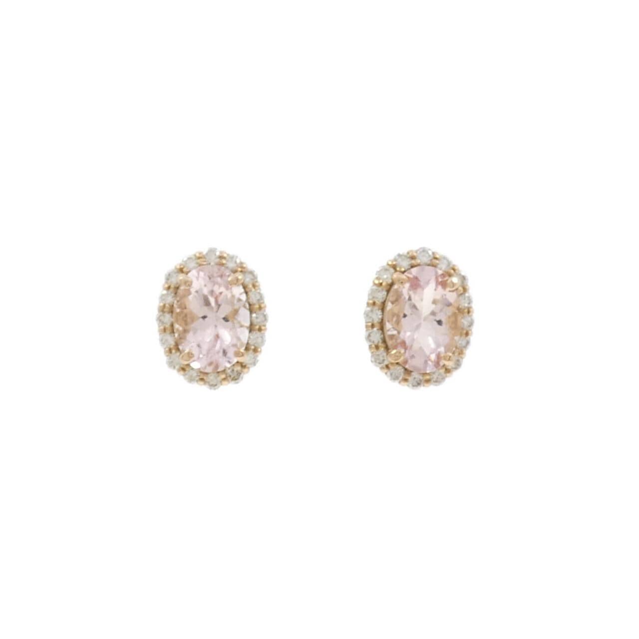 【新品】K18PG モルガナイト ピアス 1.49CT