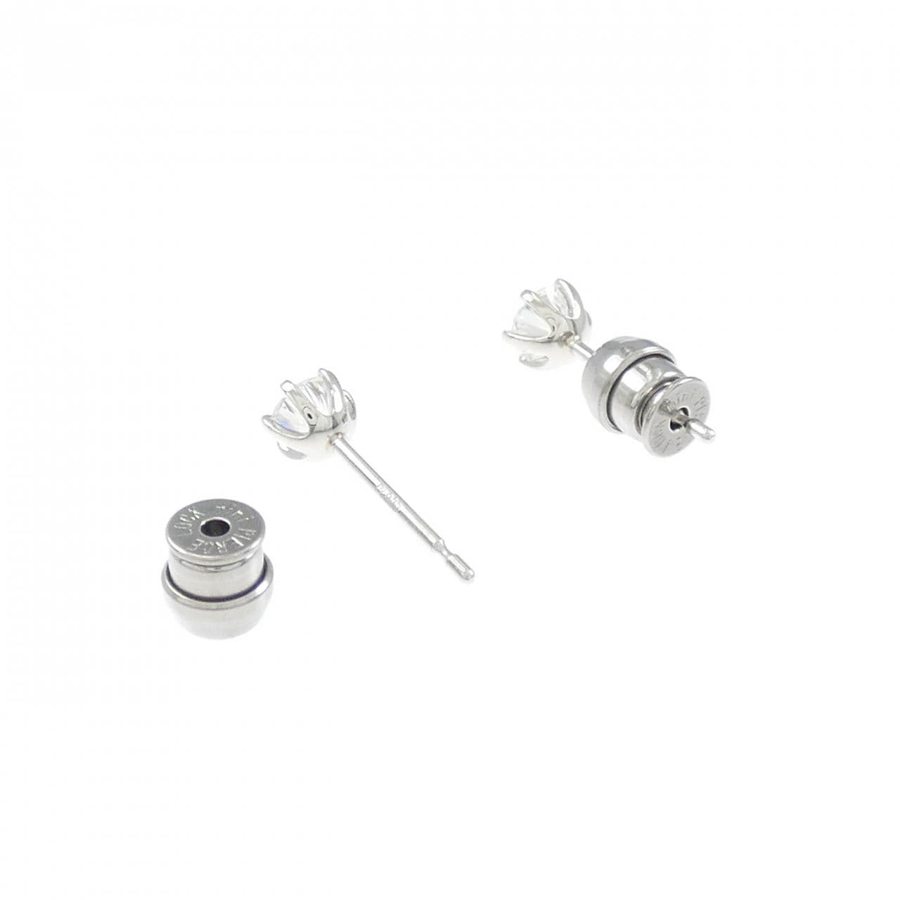 【リメイク】PT900/ST ダイヤモンド ピアス 0.224CT 0.233CT F VS2 VG-GOOD