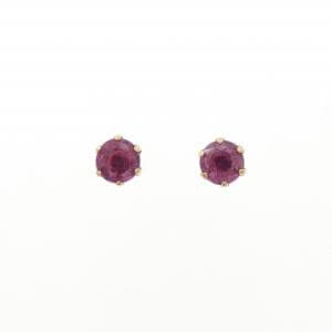 【新品】K18YG ルビー ピアス 0.26CT