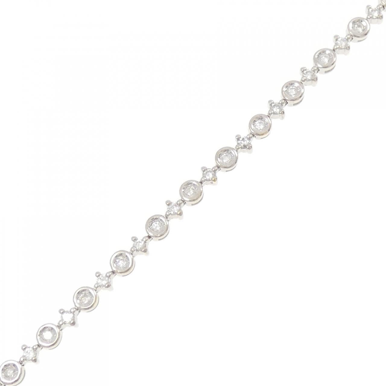 K18WG ダイヤモンド ブレスレット 1.00CT