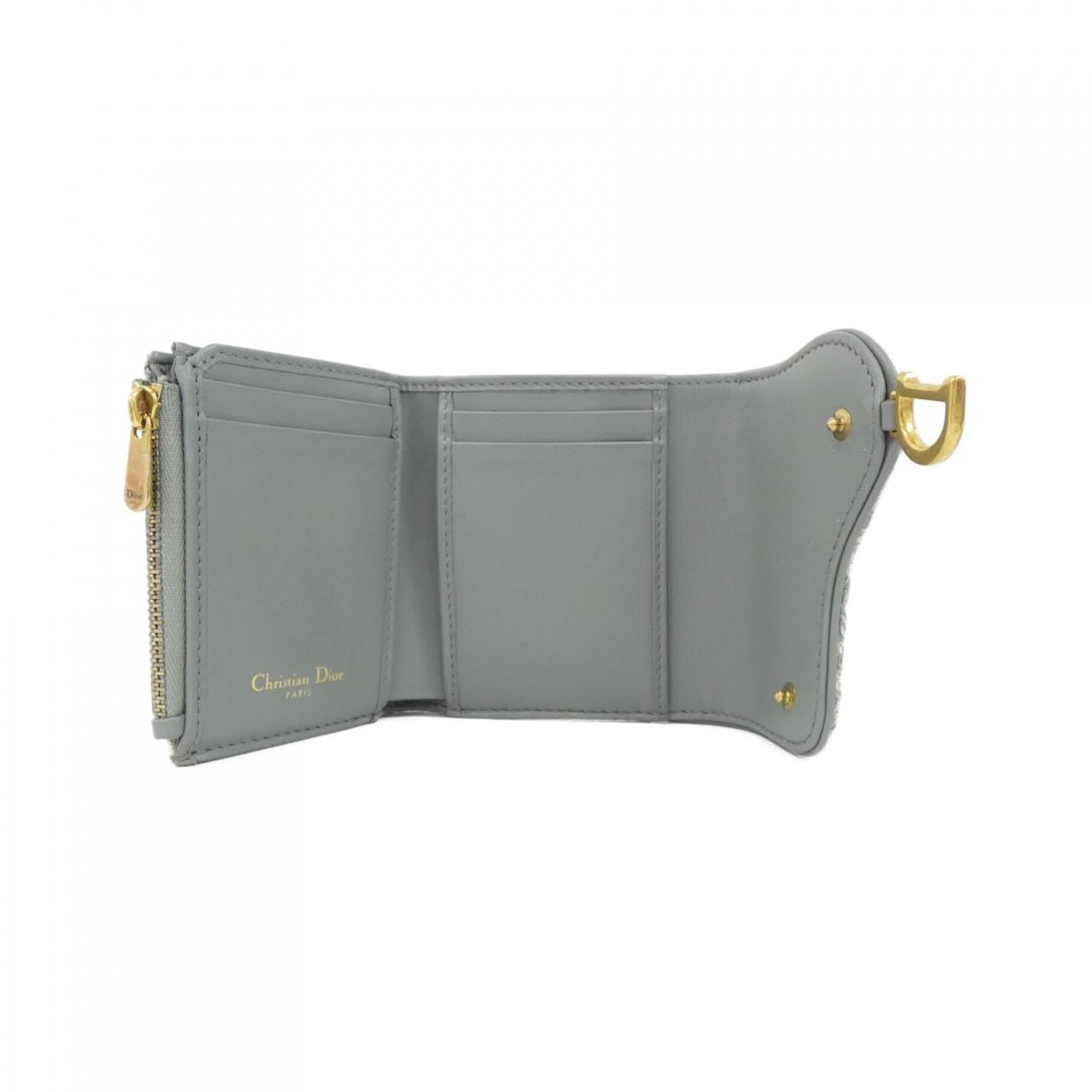 Christian DIOR DIOR OBLIQUE SADDLE LOTUS WALLET S5652CTZQ WALLET